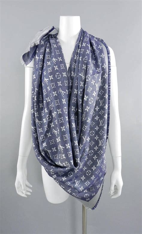 lv scsrf|louis vuitton denim scarf.